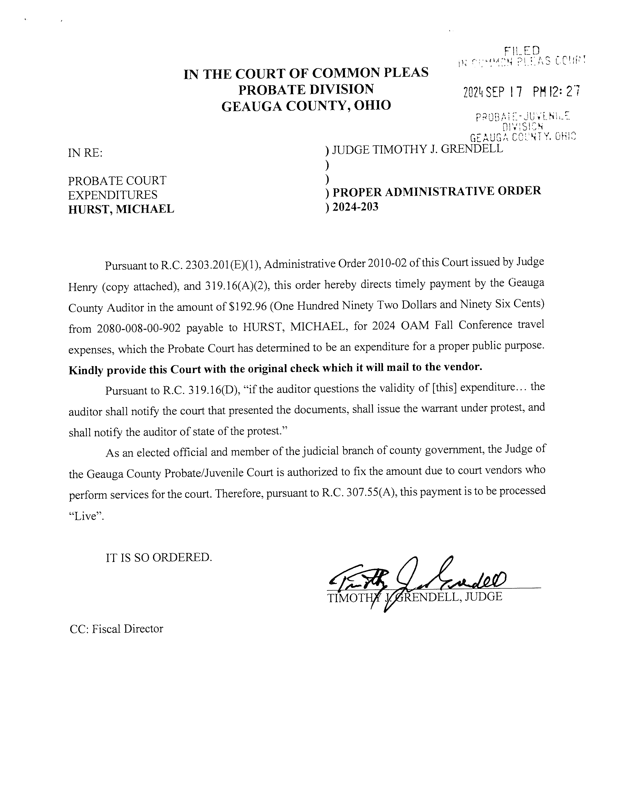 Probate Court Expenditures