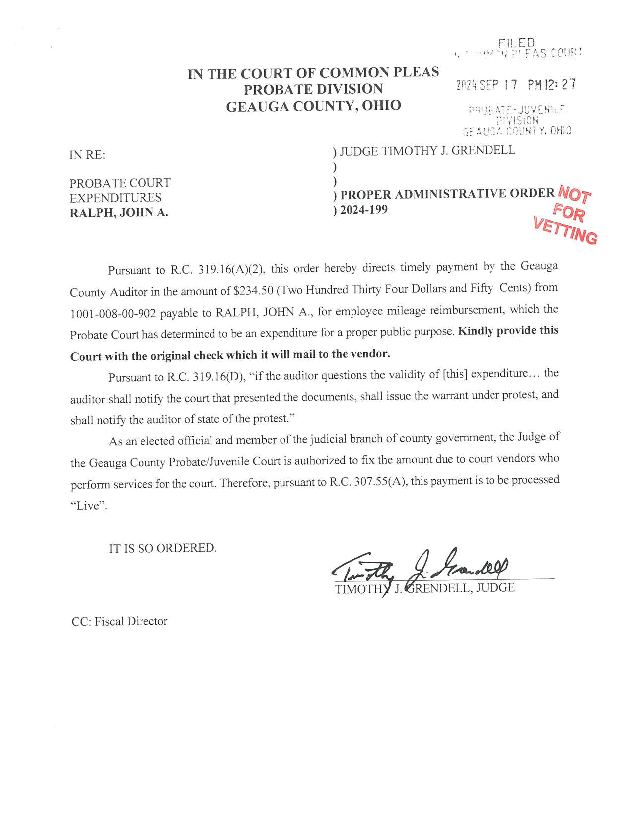 Probate Court Expenditures