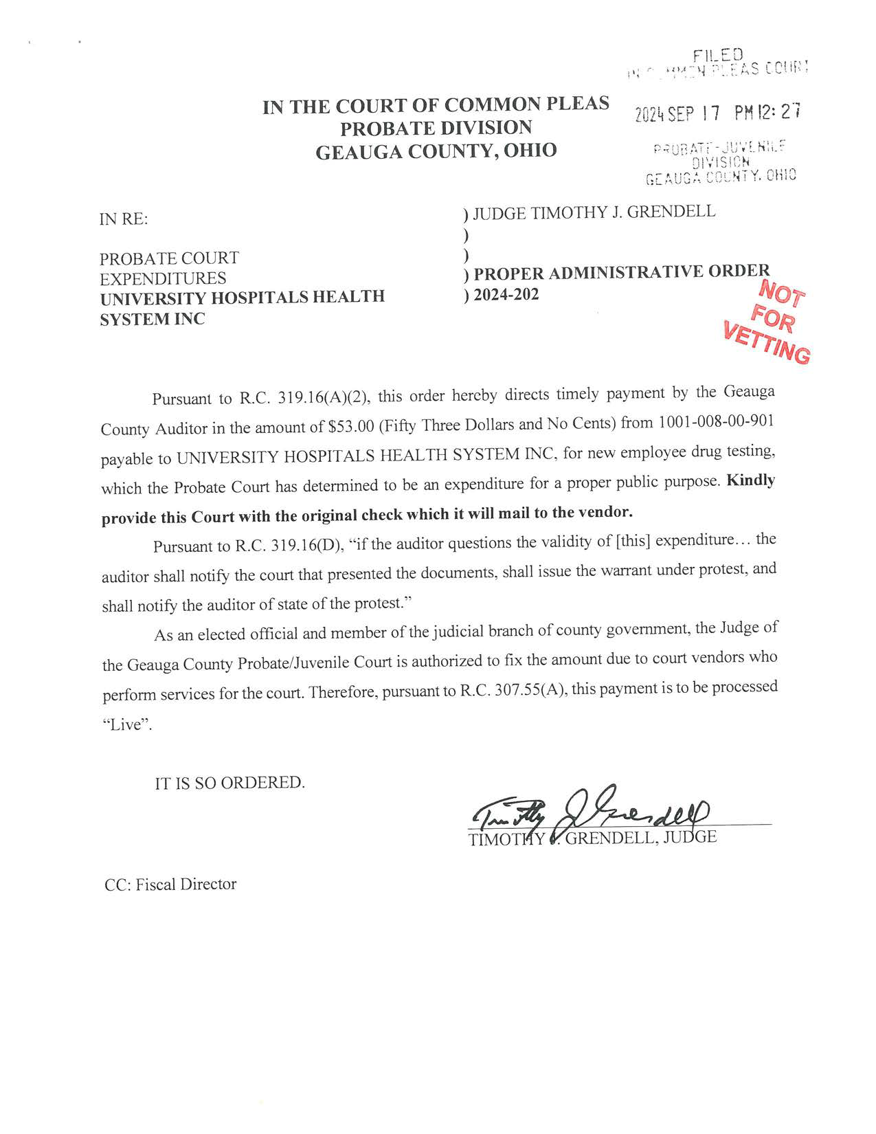 Probate Court Expenditures