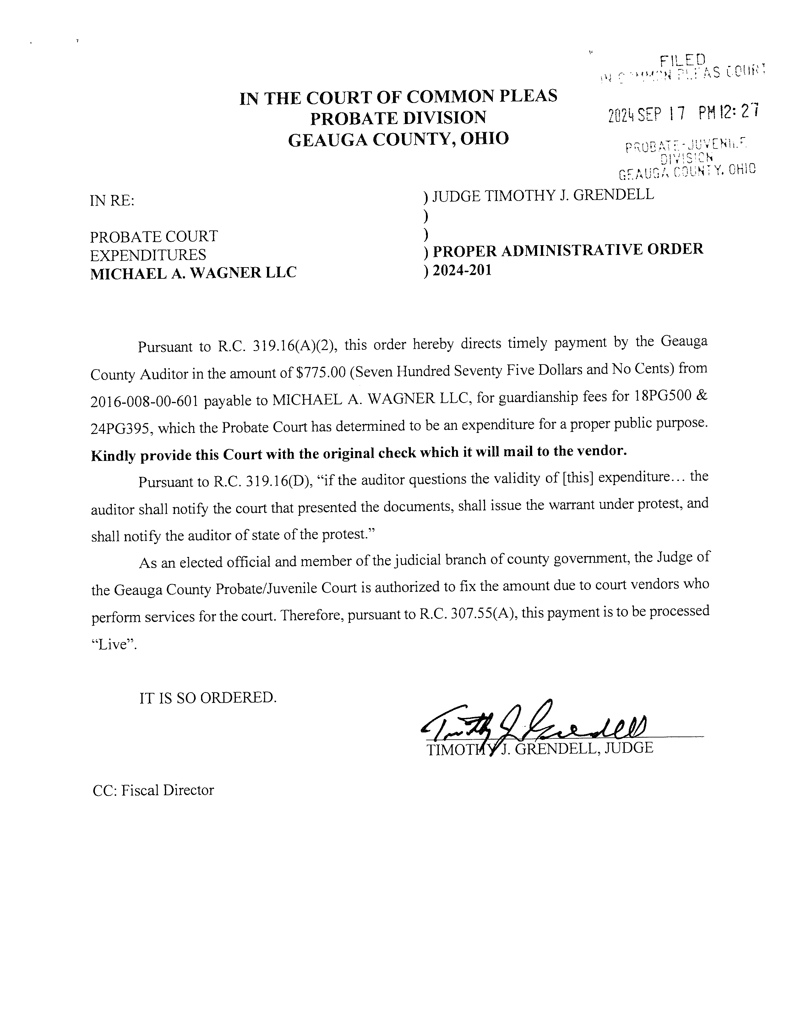 Probate Court Expenditures