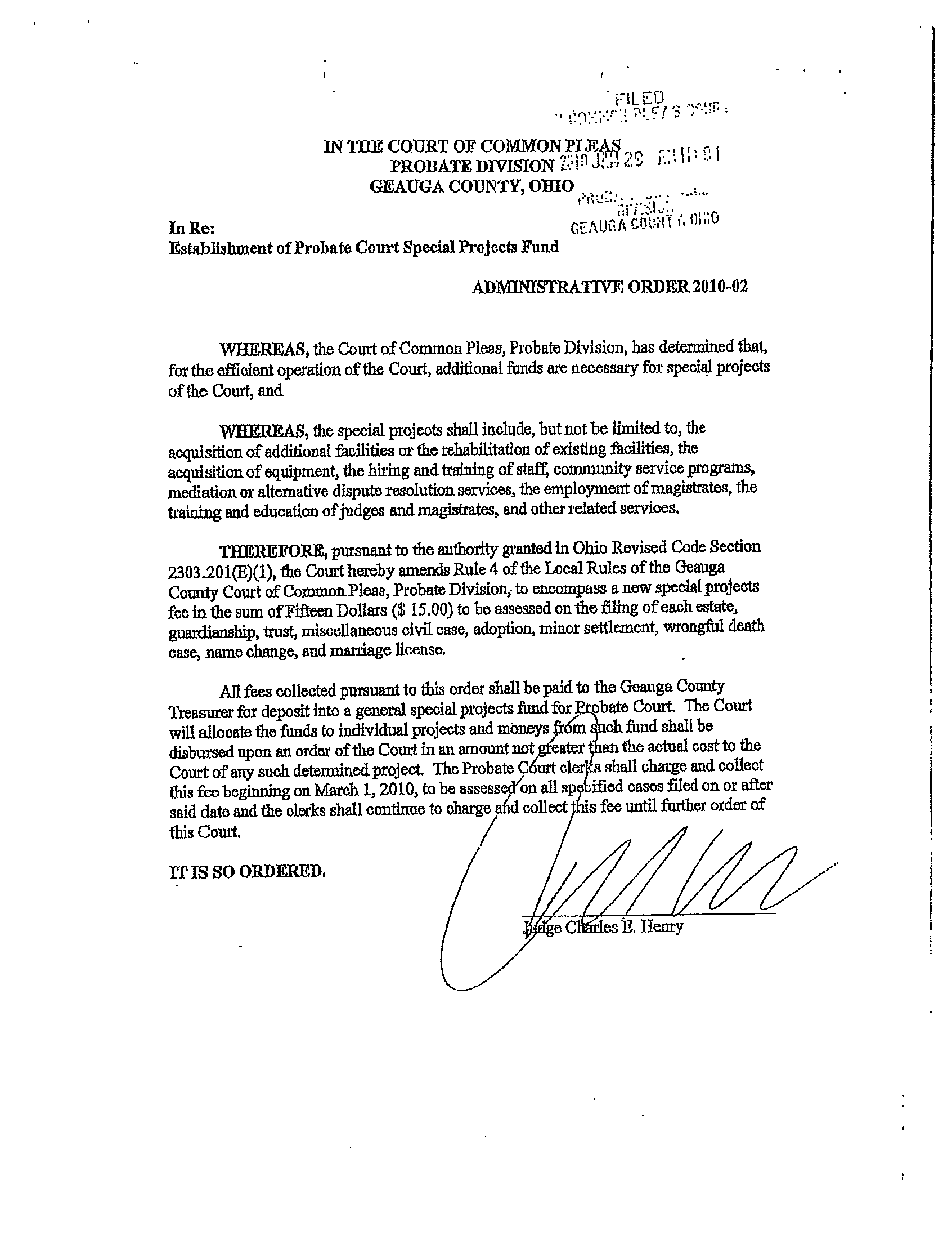 Administrative Order