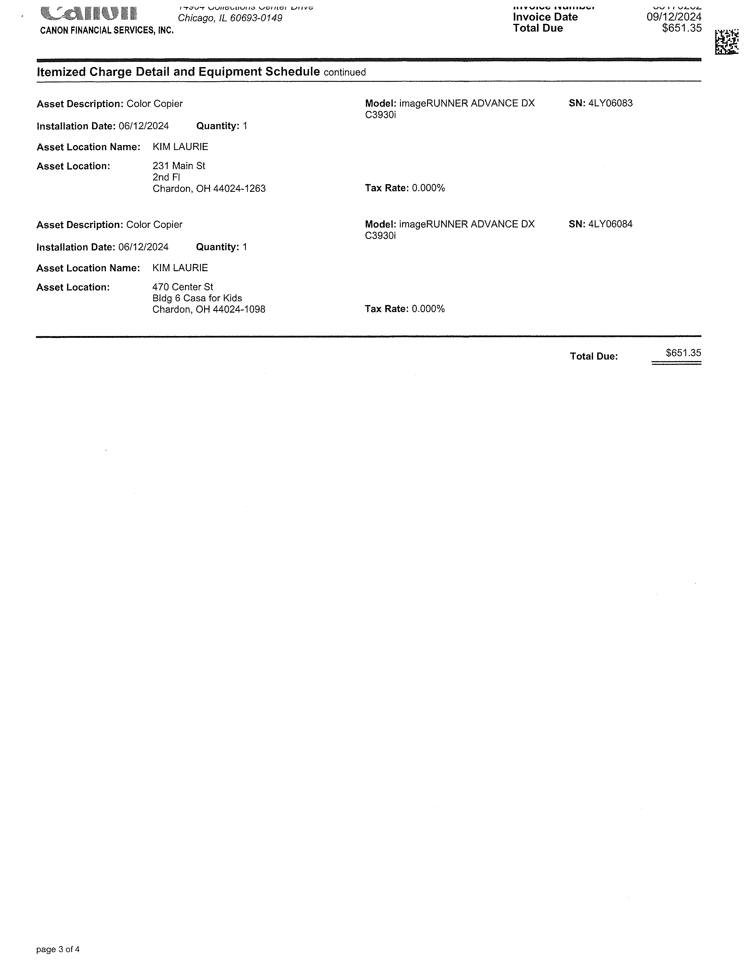 Invoice Page 3