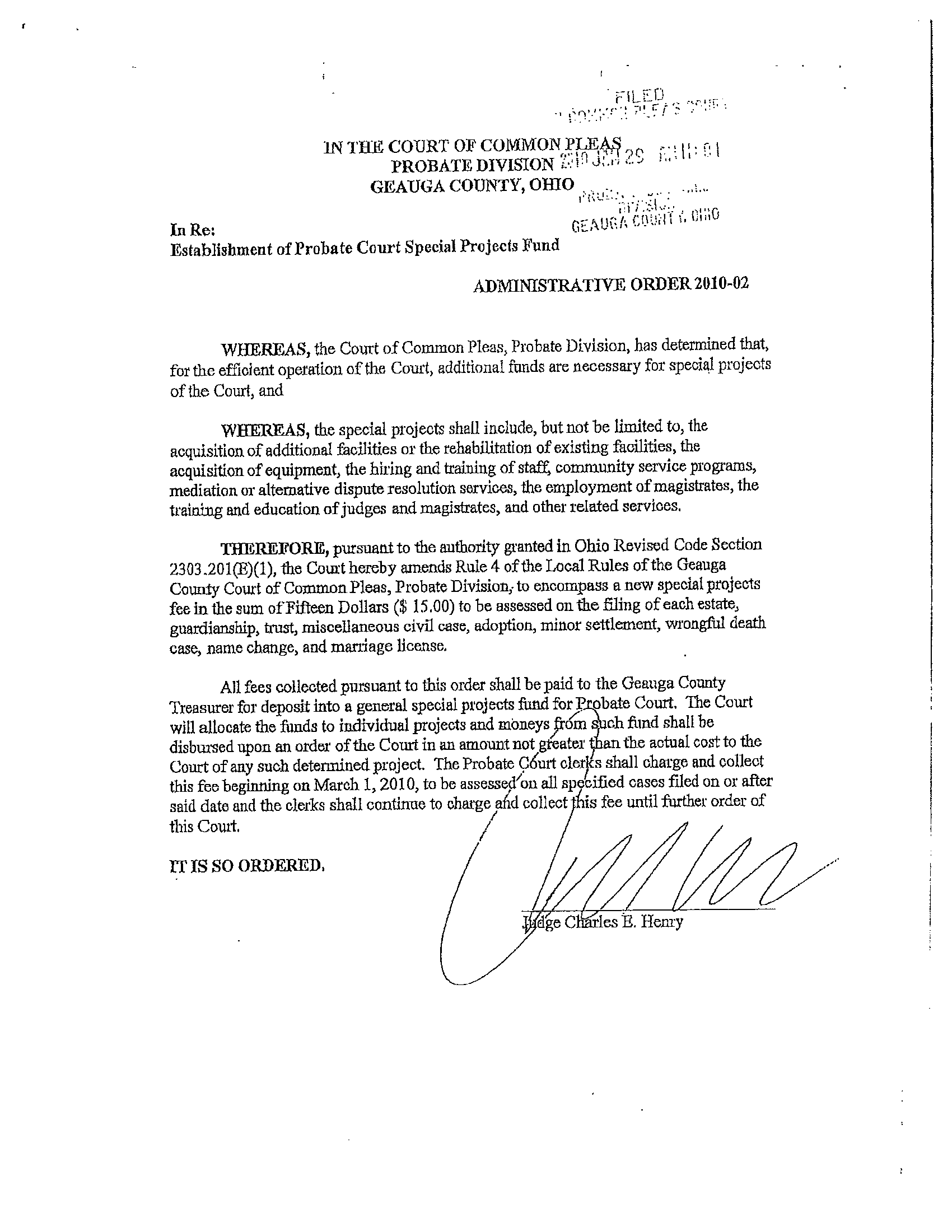 Administrative Order