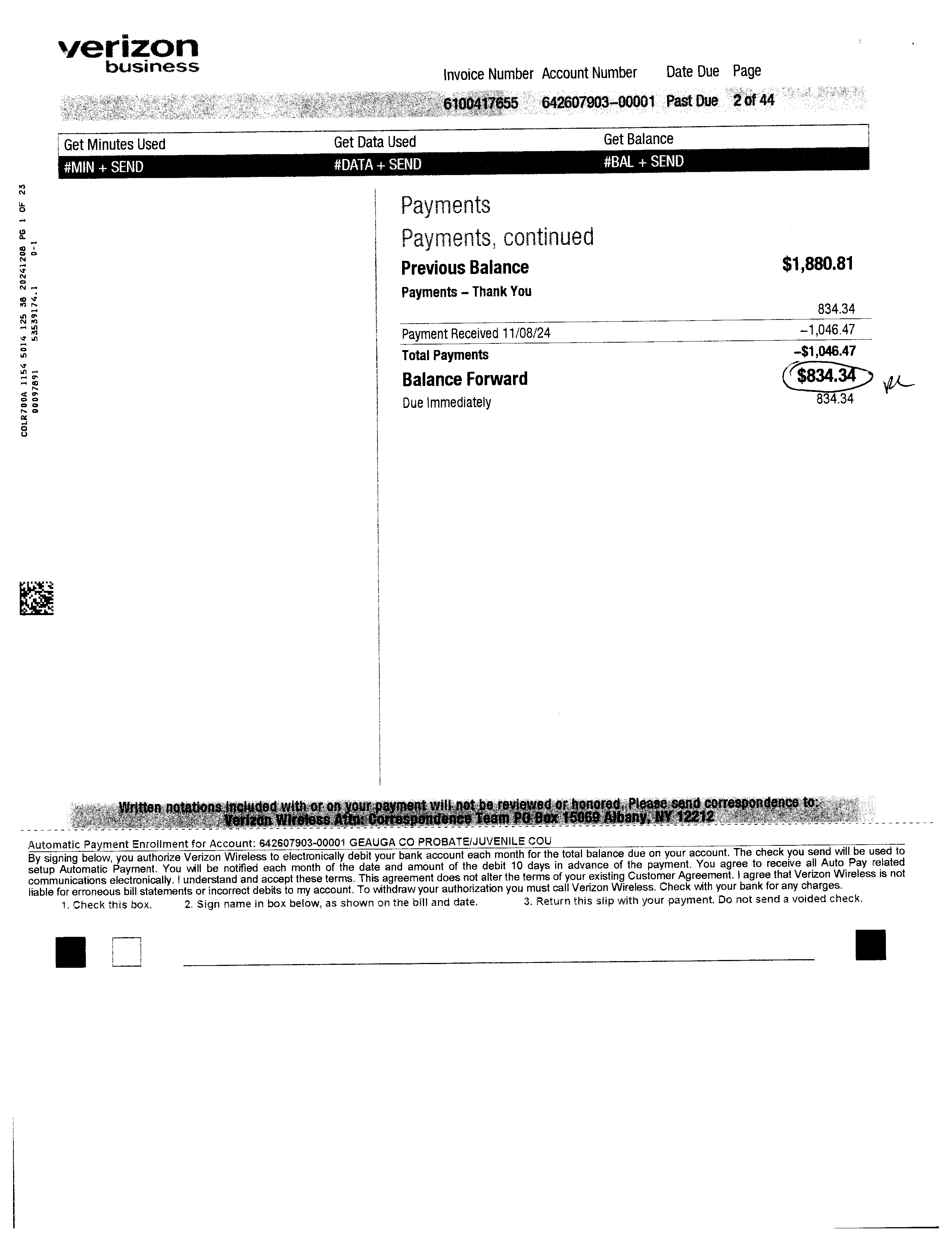 Invoice Page 2