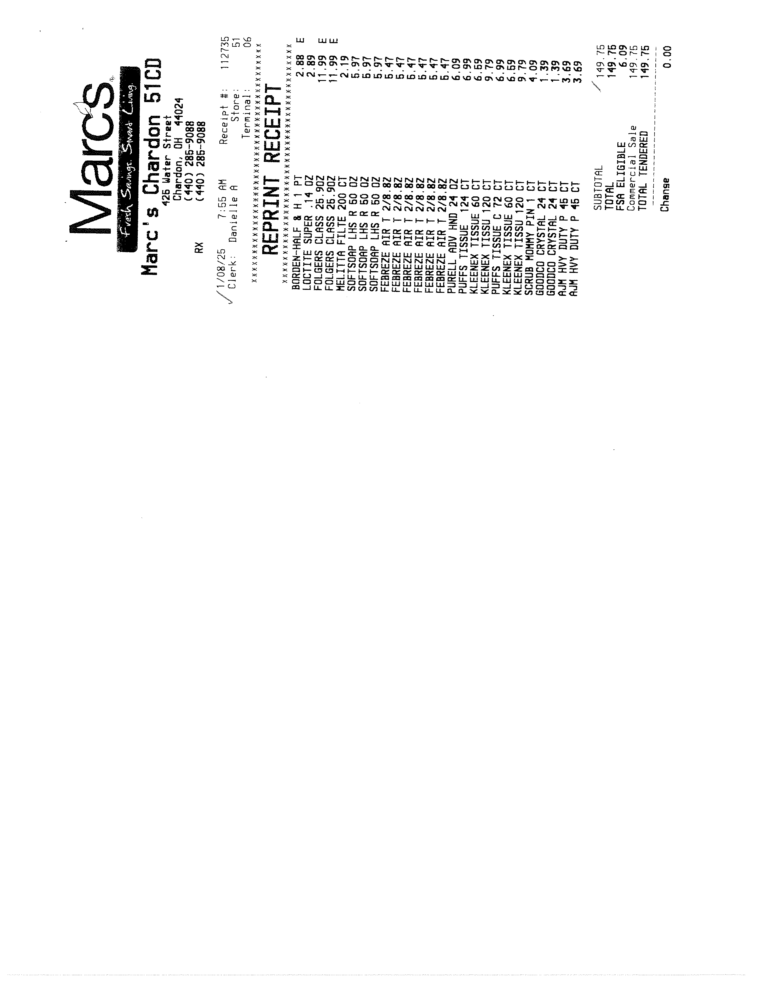 Reprint Receipt