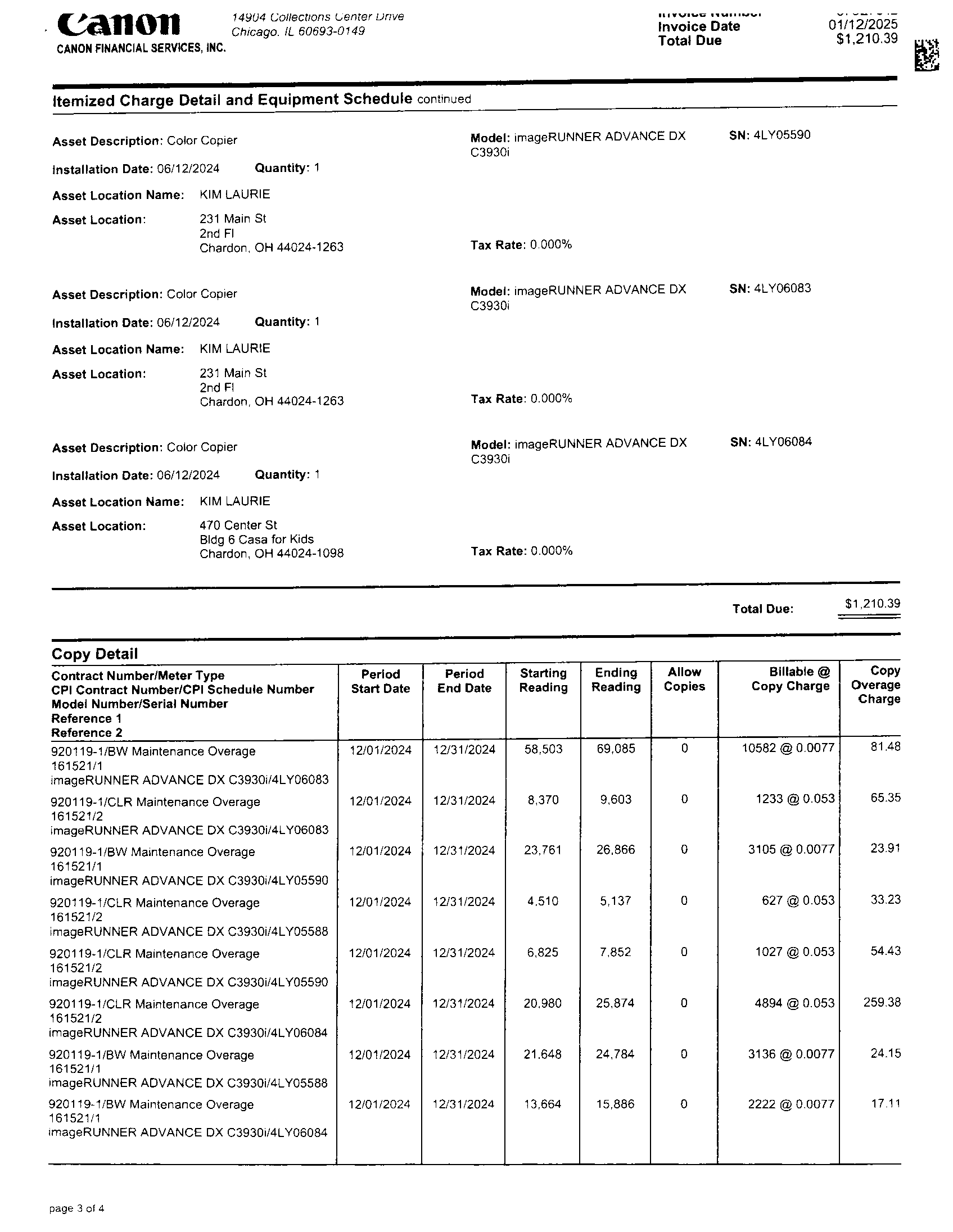 Invoice Page 3