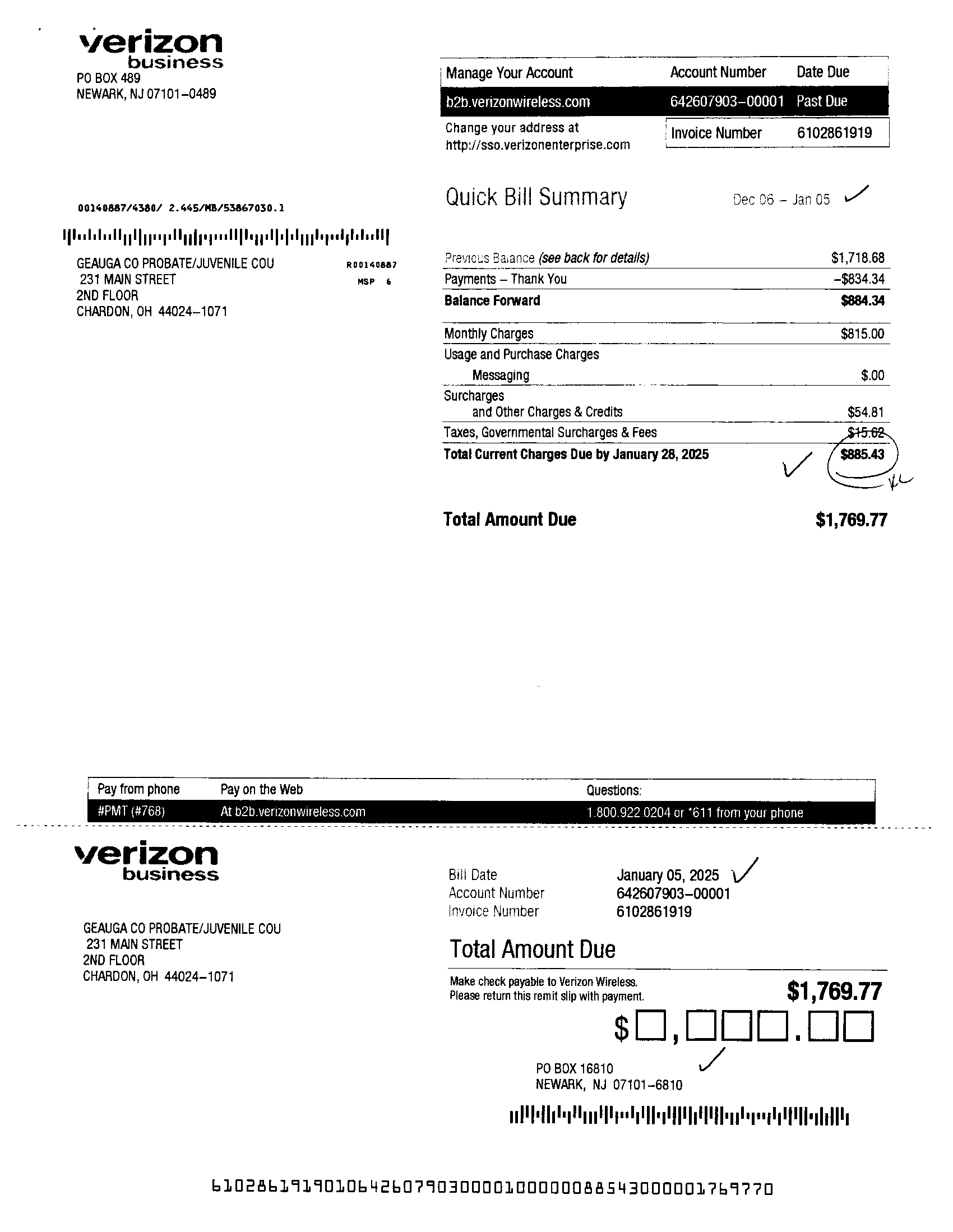 Quick Bill Summary