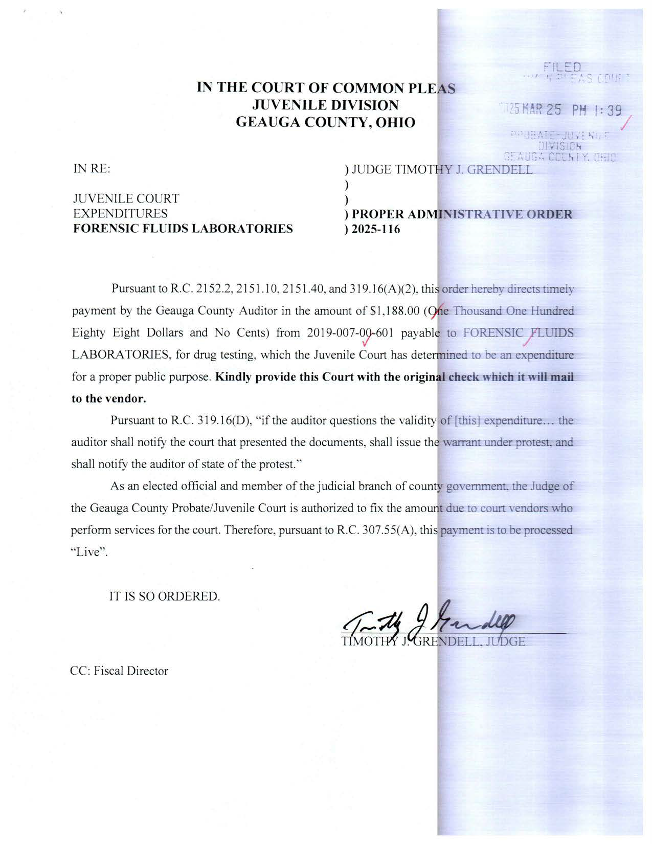 Proper Administrative Order