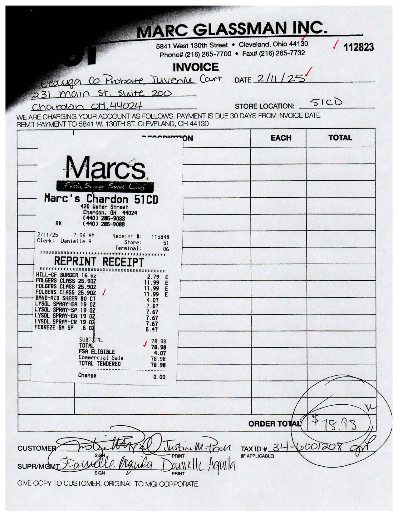 Invoice and Receipt
