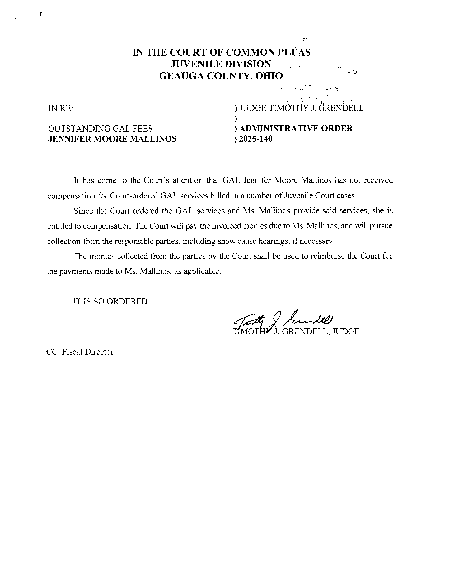 Administrative Order