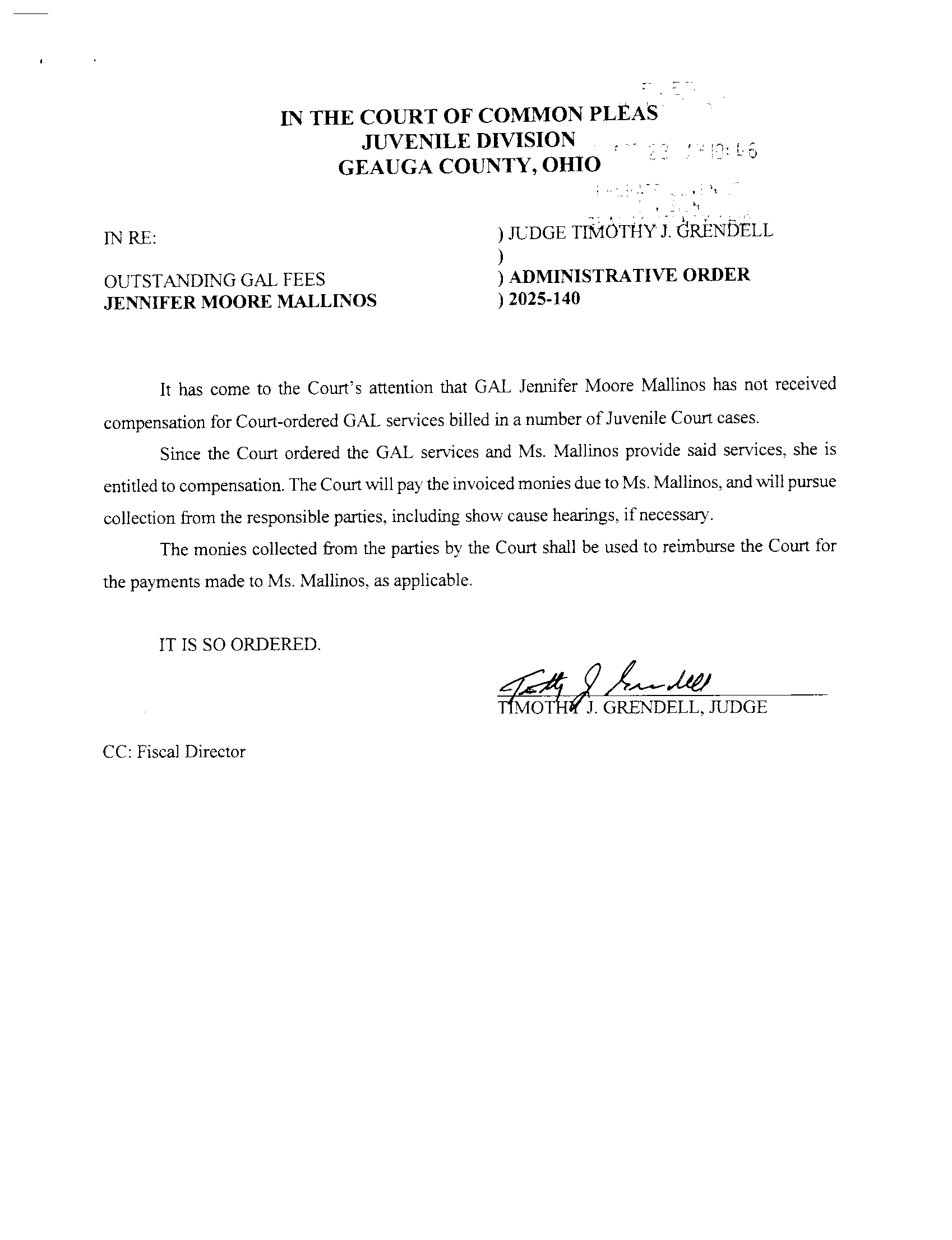 Administrative Order