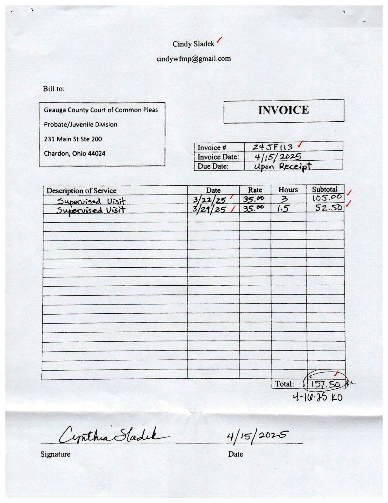 Payment Invoice