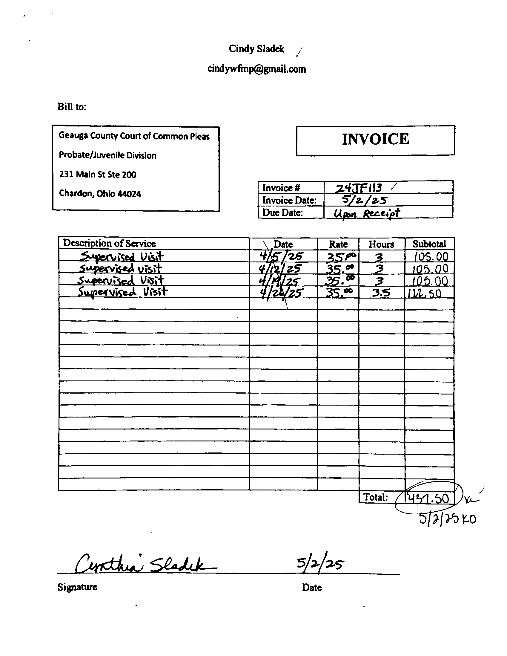 Payment Invoice