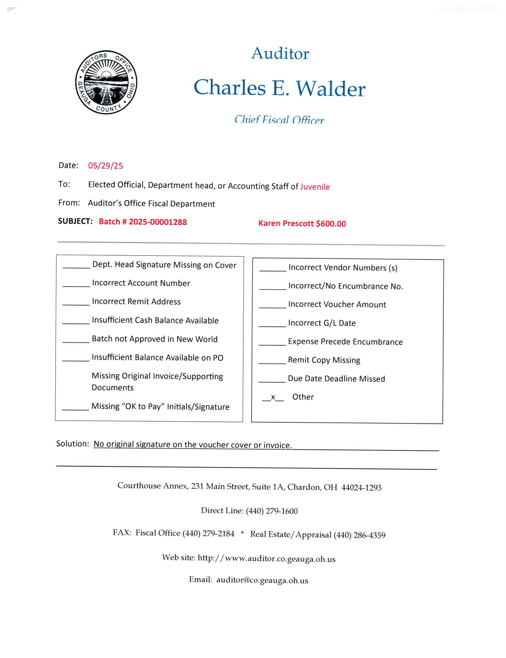 Return Voucher Form