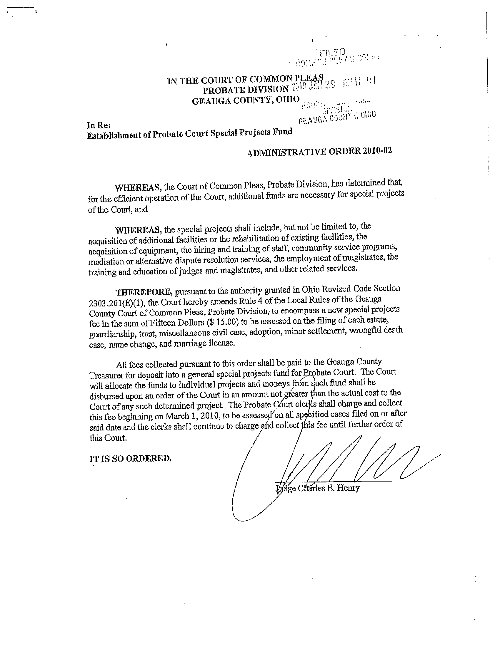 Administrative Order