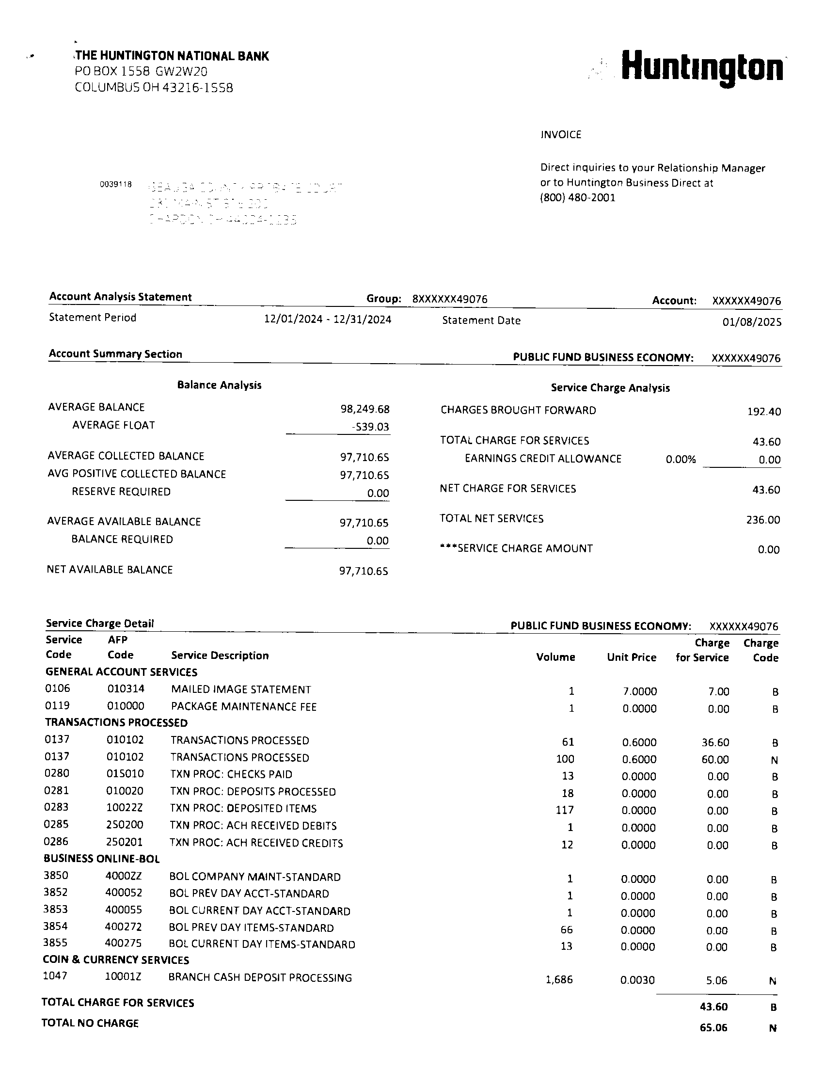 Invoice Continuation