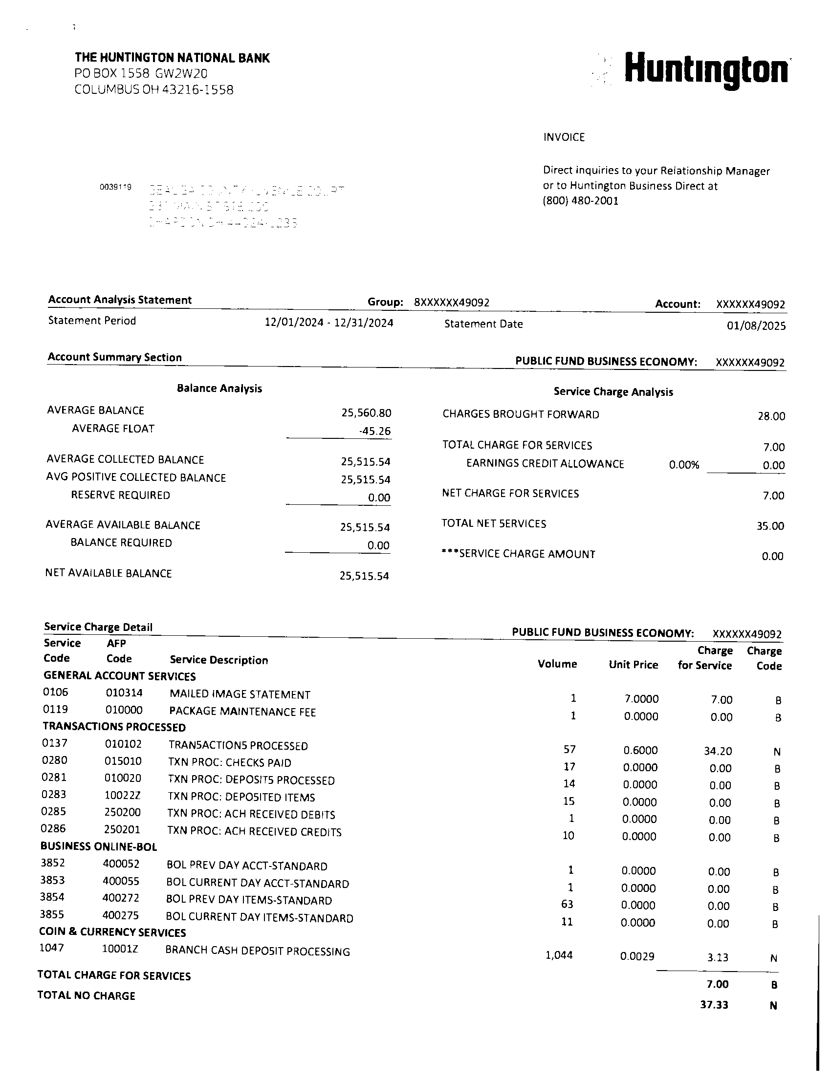 Invoice Continuation