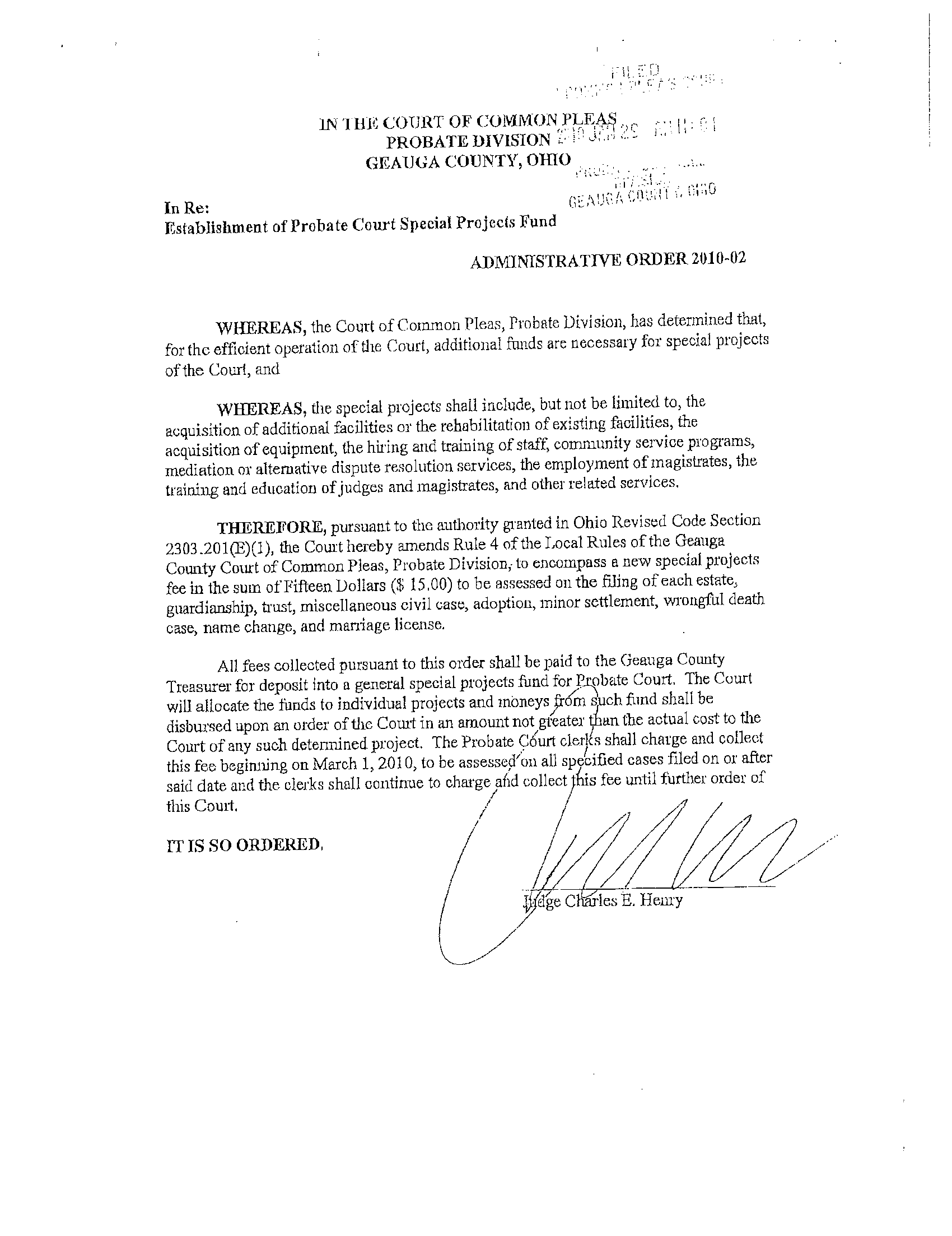 Administrative Order