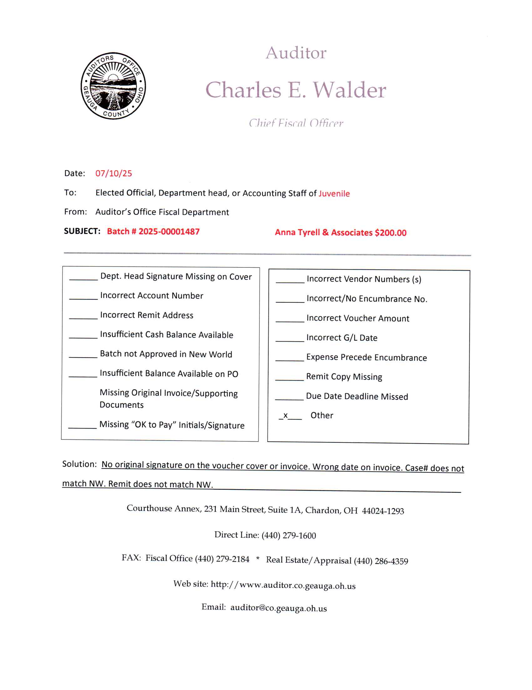 Return Voucher Form
