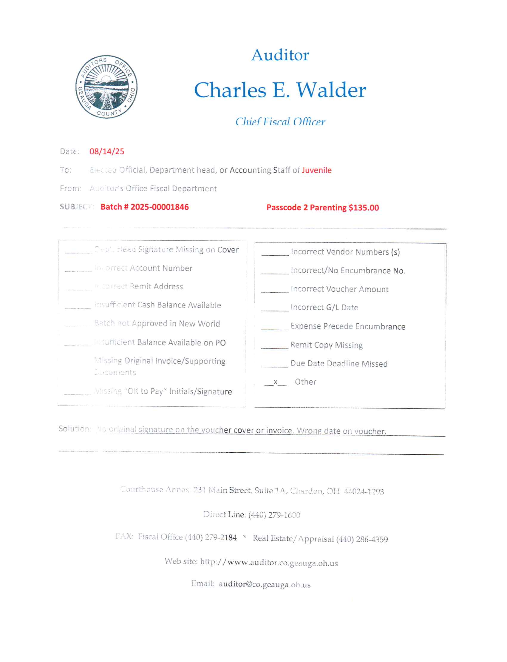 Return Voucher Form