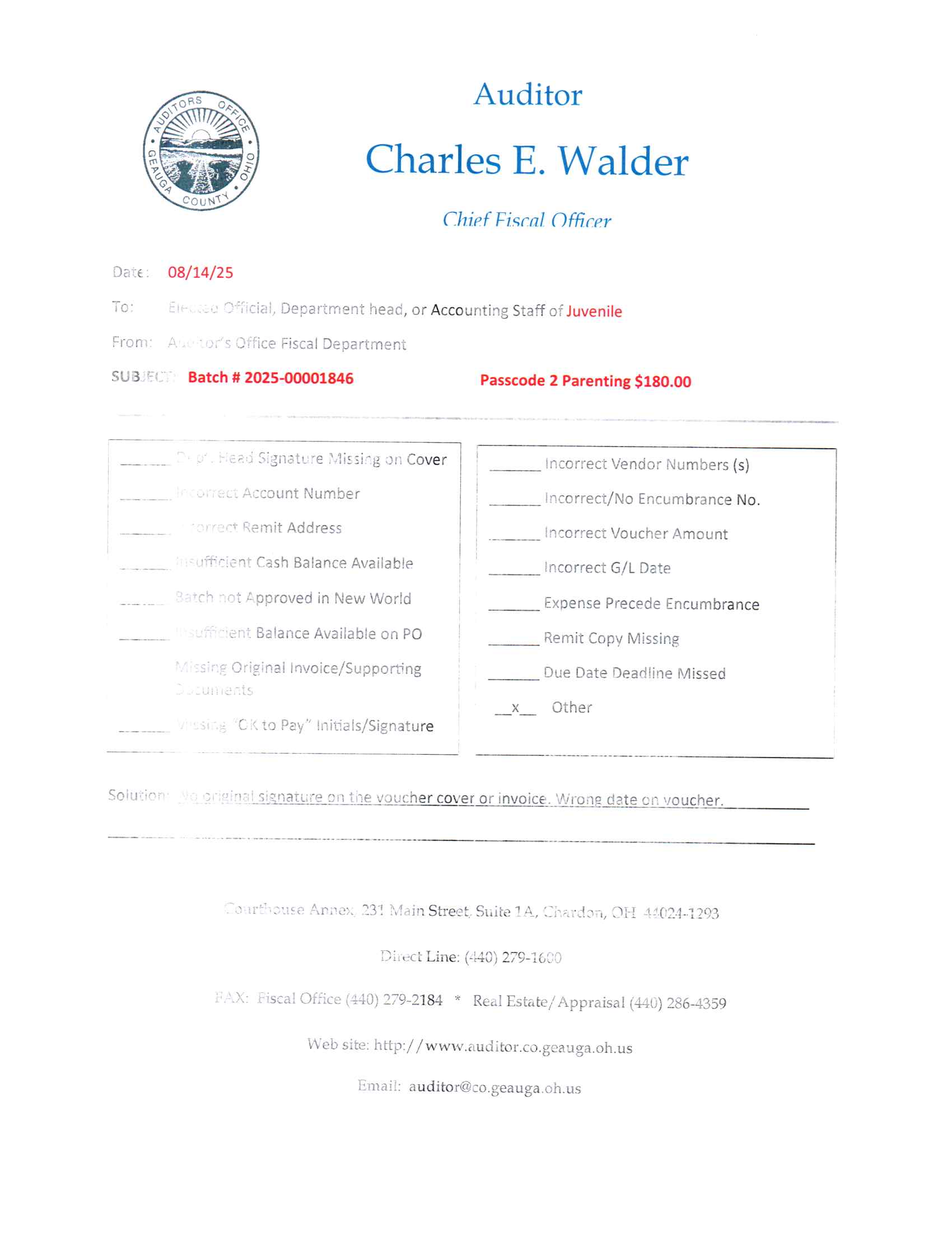 Return Voucher Form
