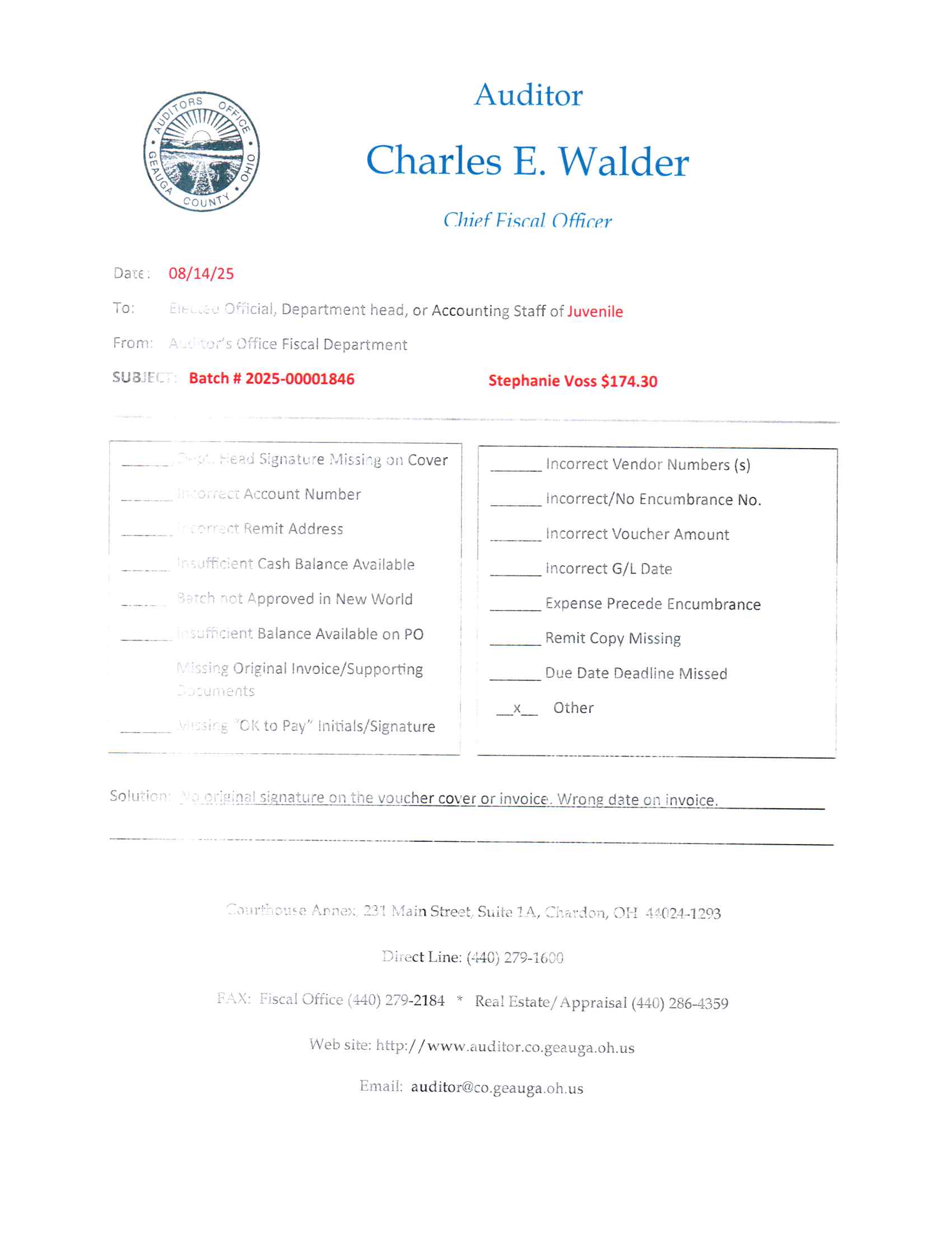 Return Voucher Form