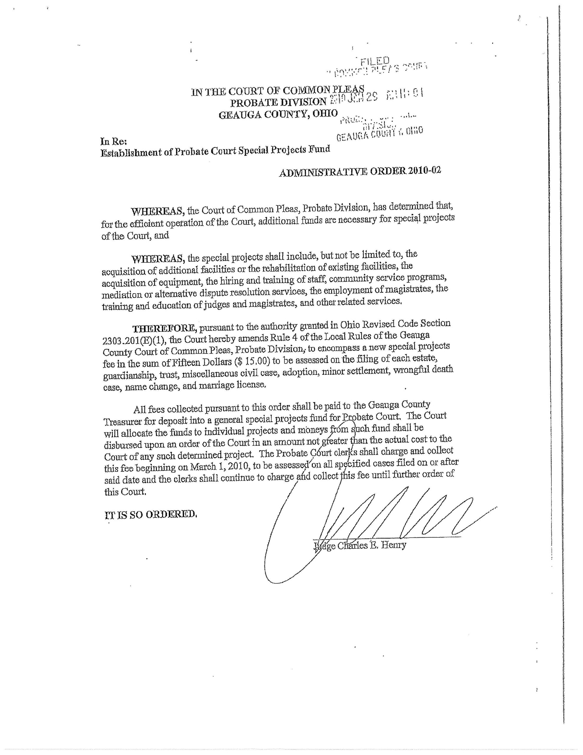 Administrative Order