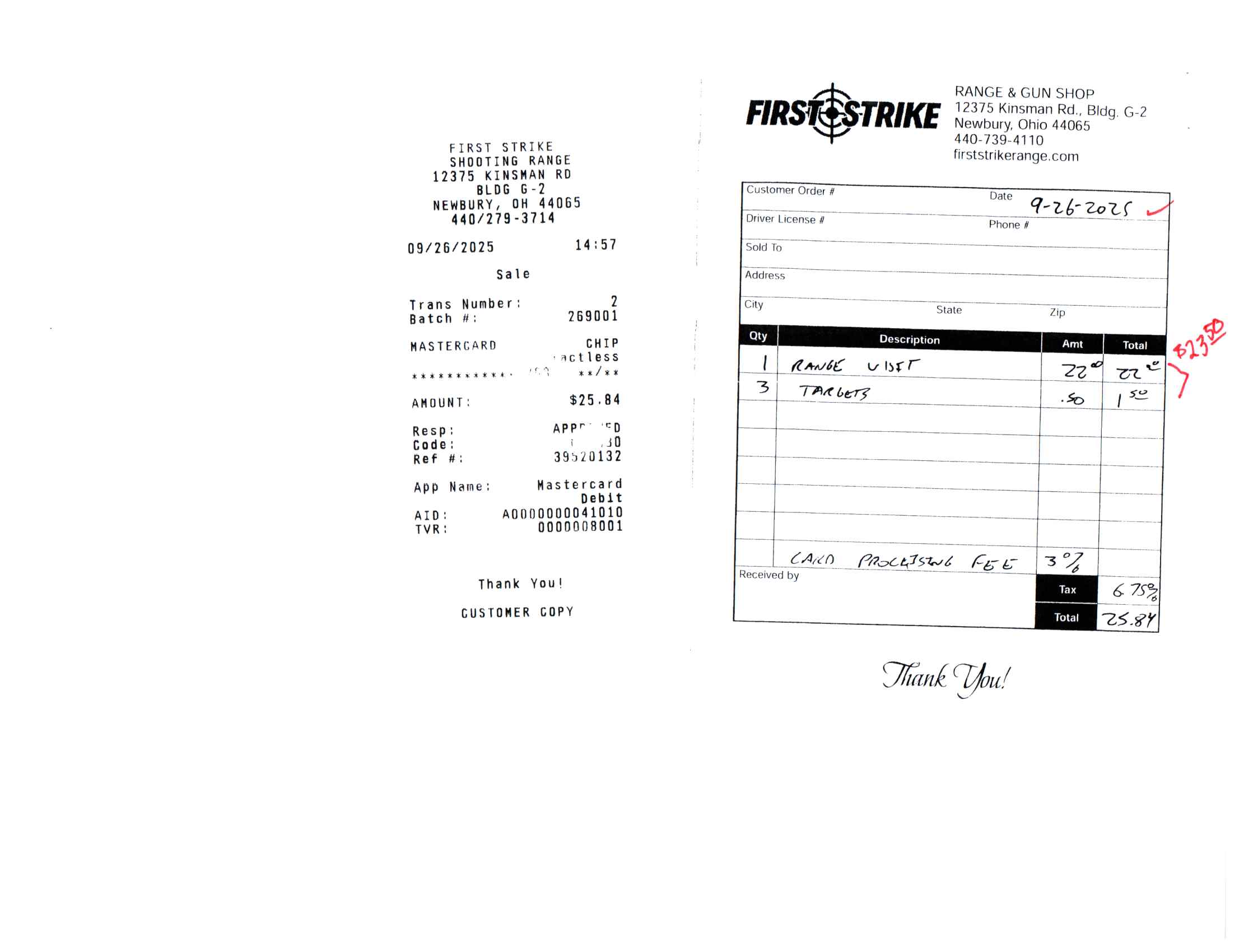 Receipts