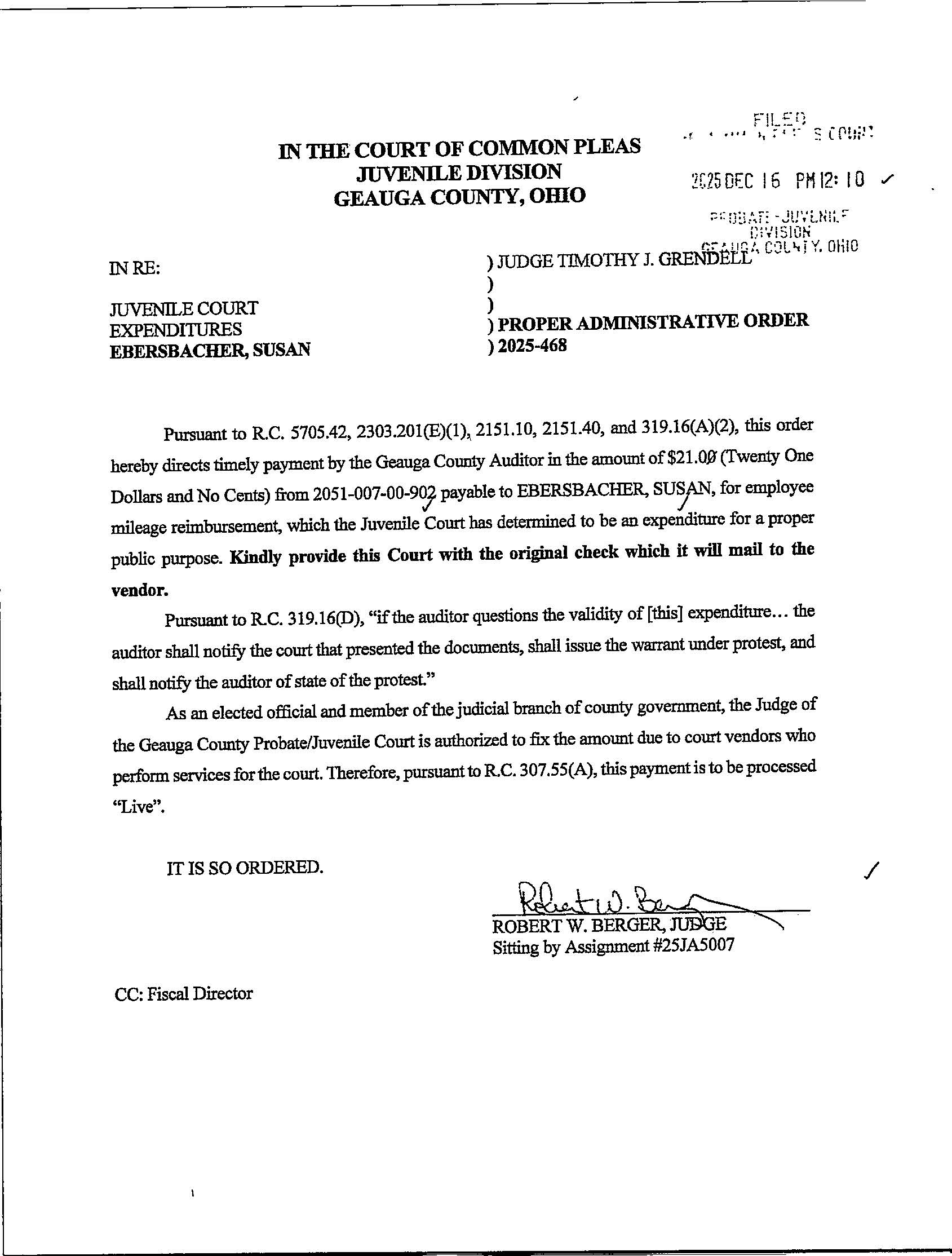 Proper Administrative Order