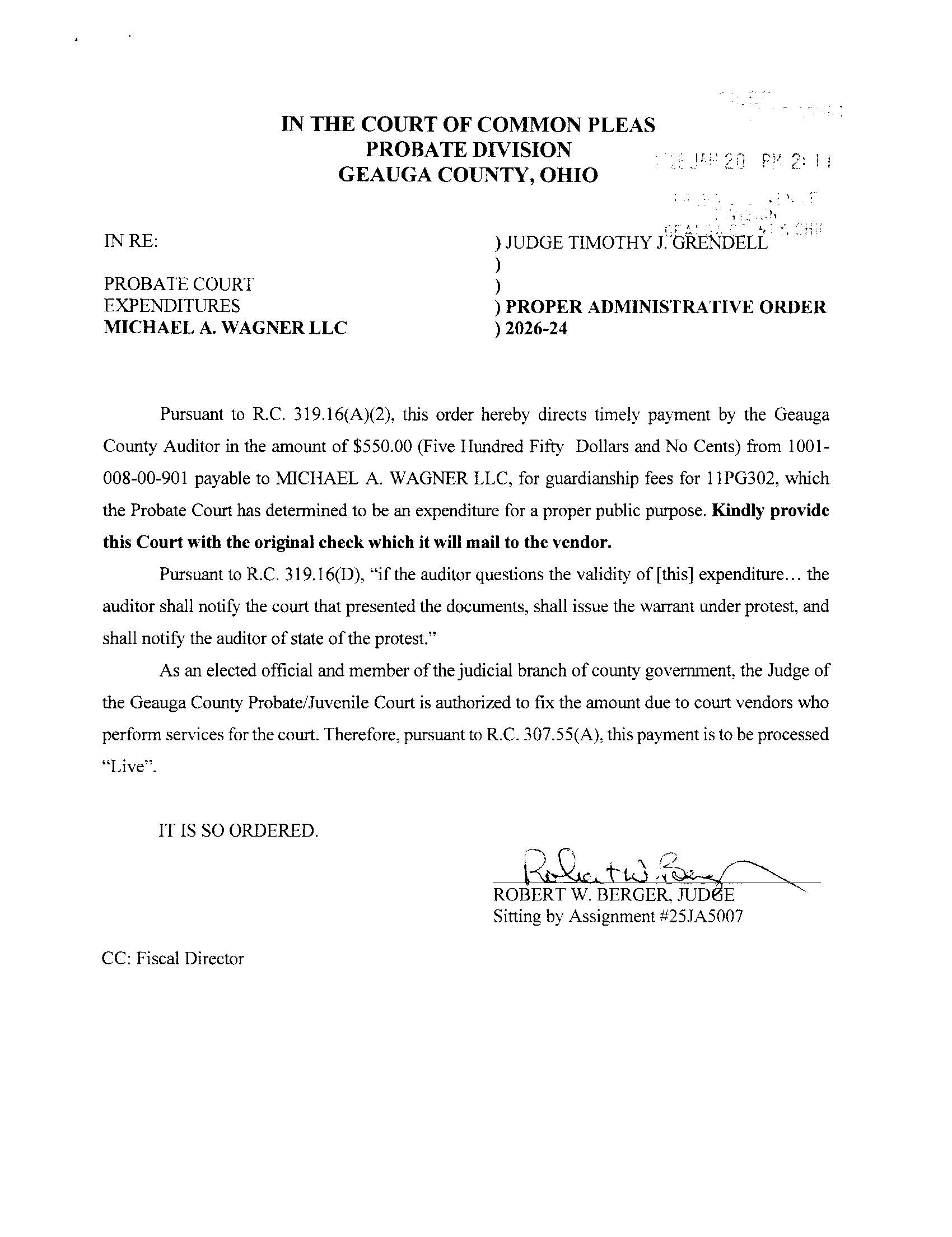 Proper Administrative Order