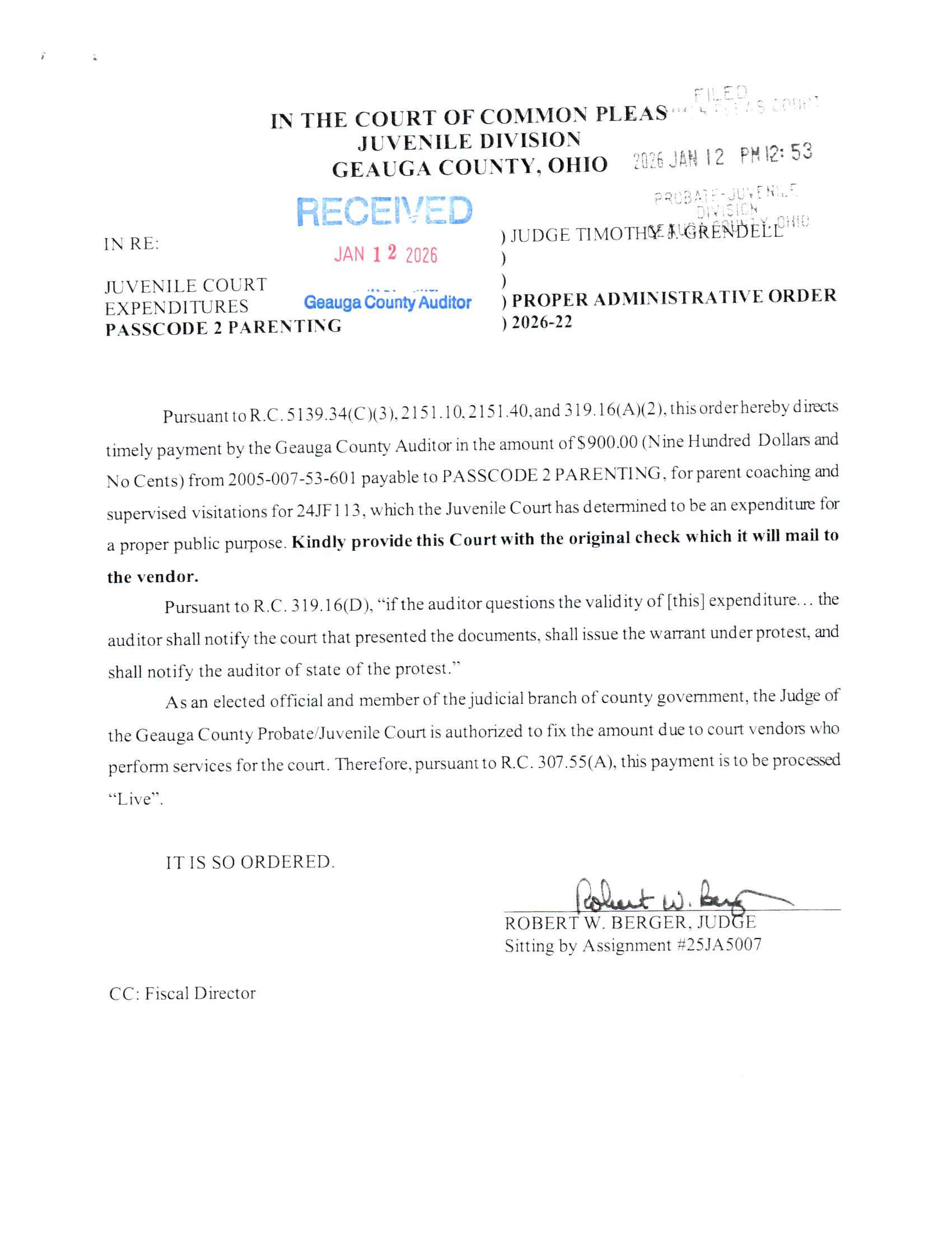 Proper Administrative Order
