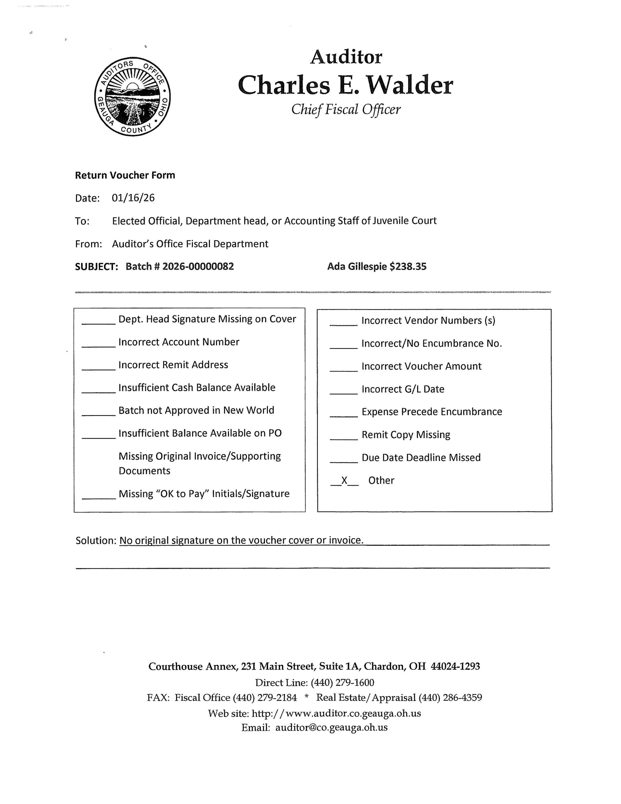 Return Voucher Form